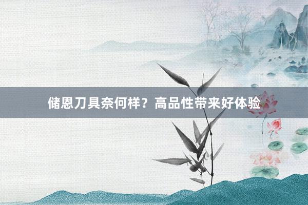 储恩刀具奈何样？高品性带来好体验