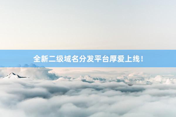 全新二级域名分发平台厚爱上线！